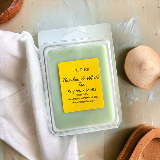 Bamboo & White Tea Soy Wax Melts - Tru & Ra