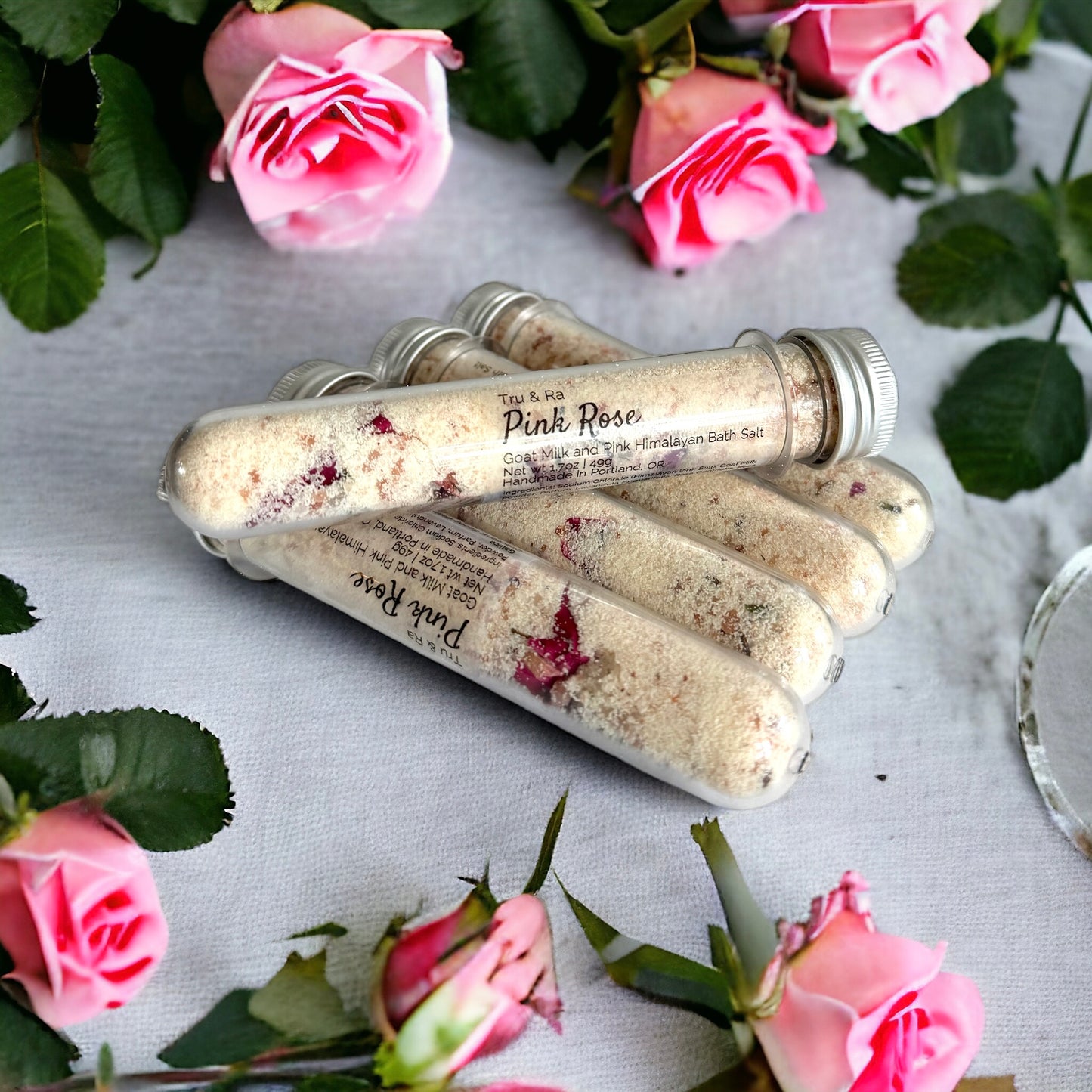 Pink Rose - Goal Milk and Pink Himalayan Bath Salt - Tru & Ra